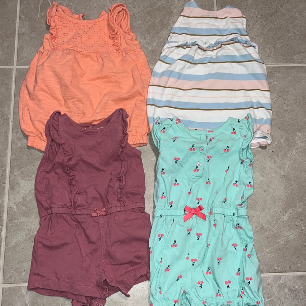 6M baby girl romper lot